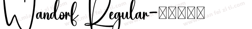 Wandorf Regular字体转换